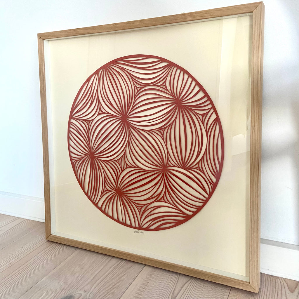 Flowers in line - Coral