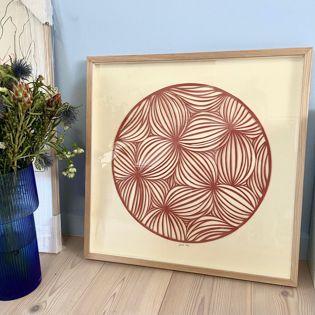 Flowers in line - Coral