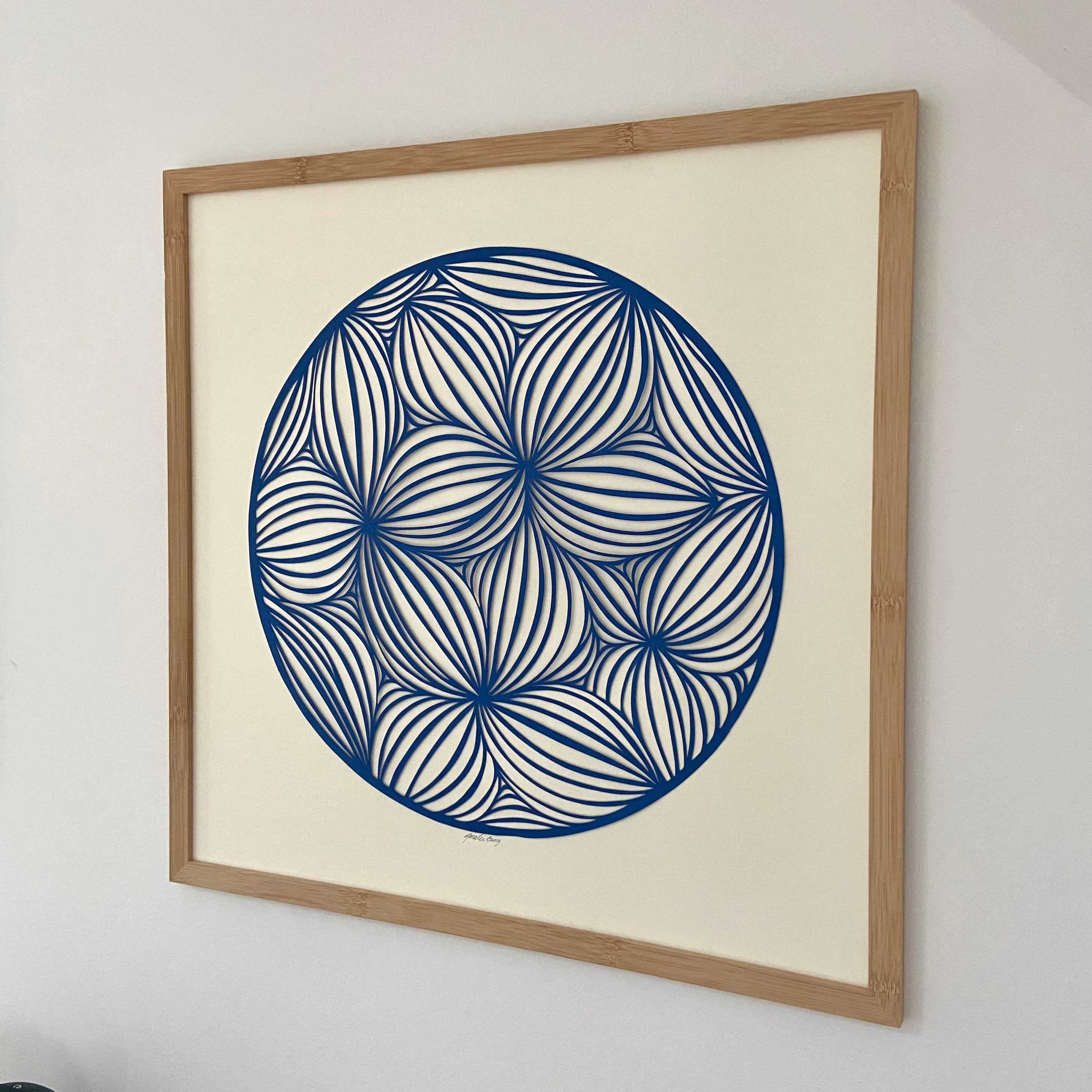 Flowers in line - Blue